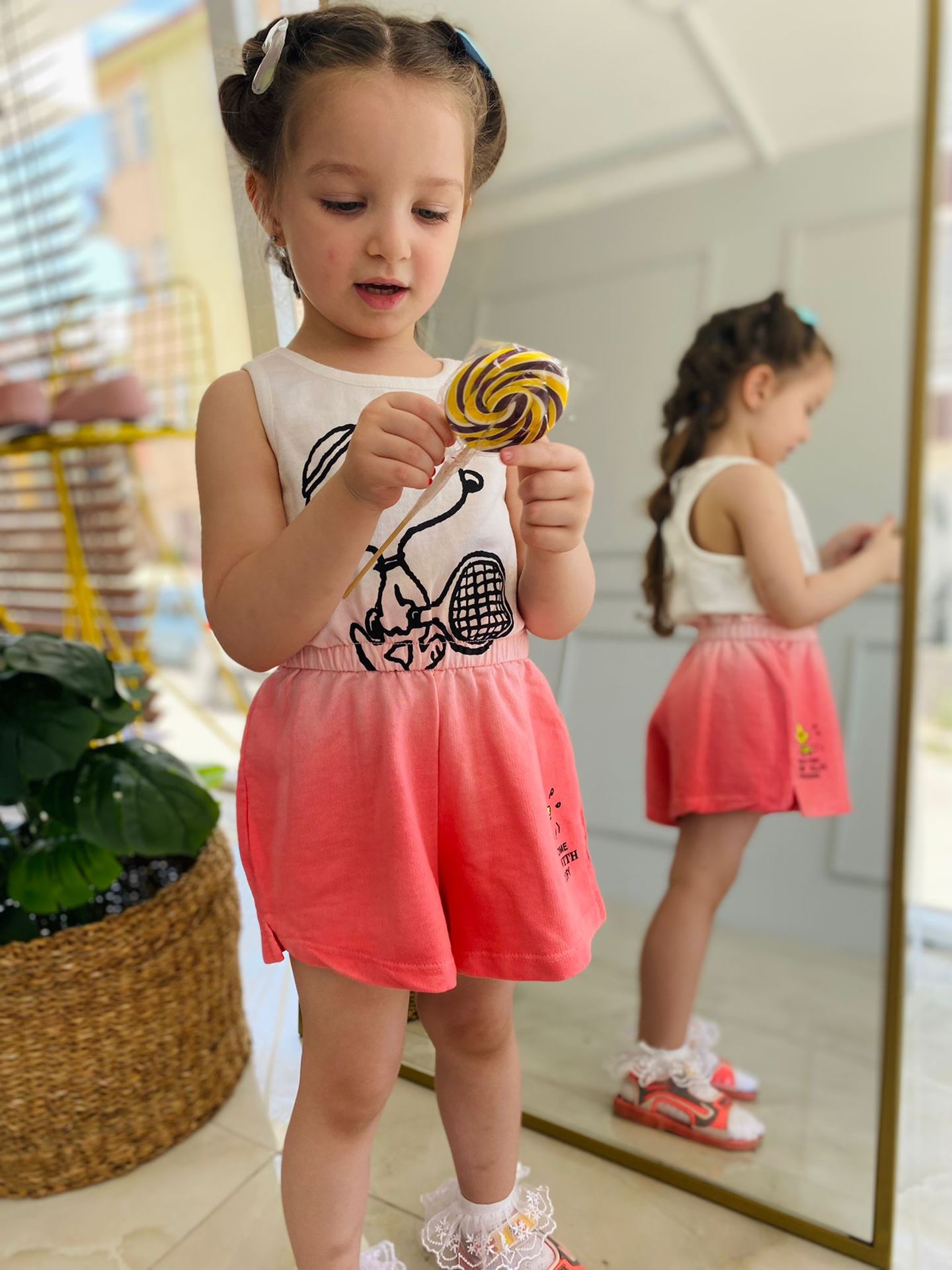 Minigimin cicileri snpy baskılı kız çocuk penye tulum