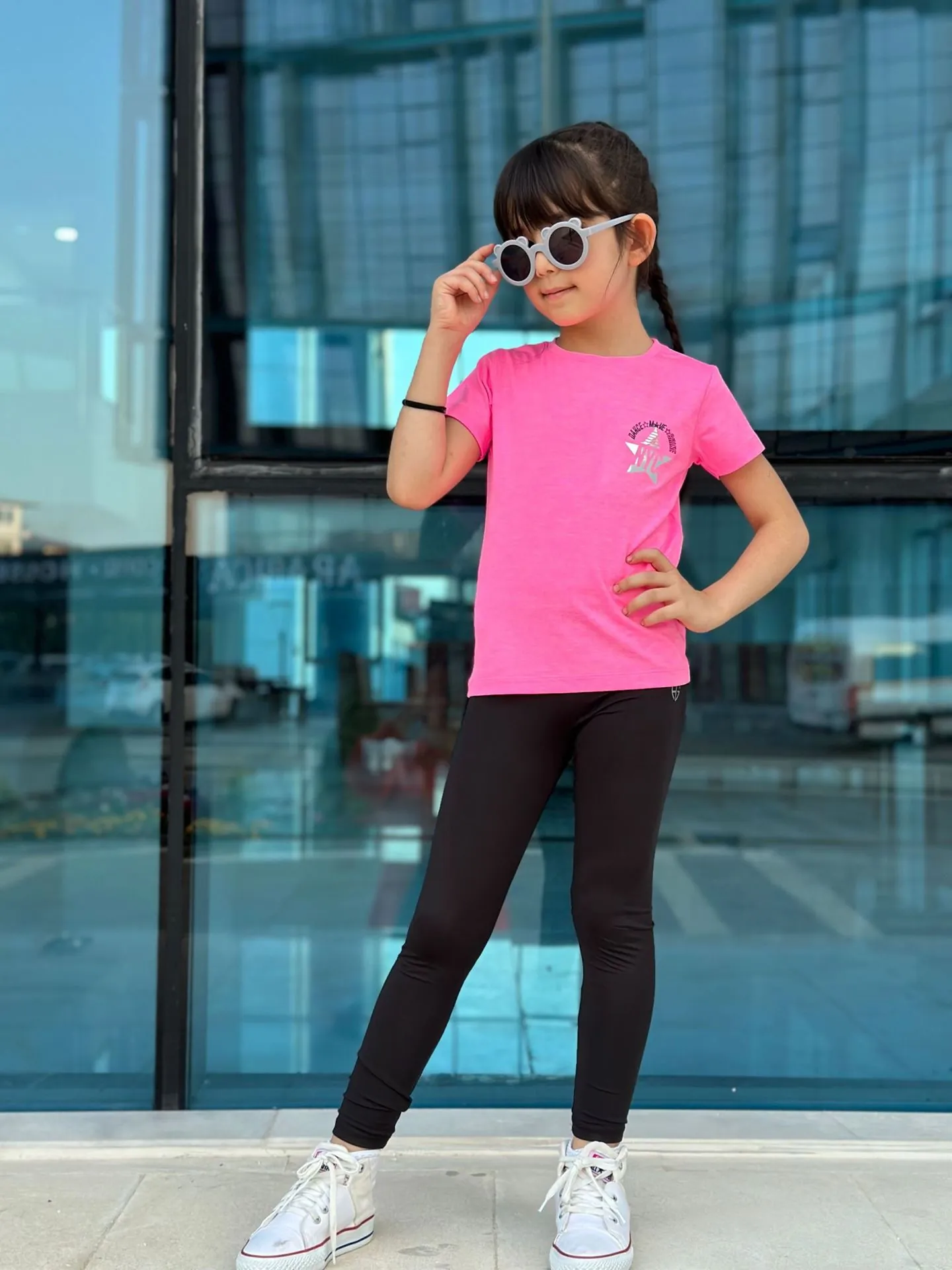 Miniğimin Cicileri Kız  Çocuk Streç Sporcu takım- Pembe
