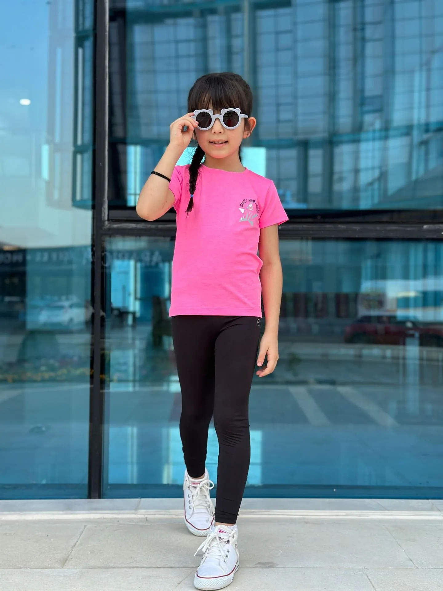 Miniğimin Cicileri Kız  Çocuk Streç Sporcu takım- Pembe