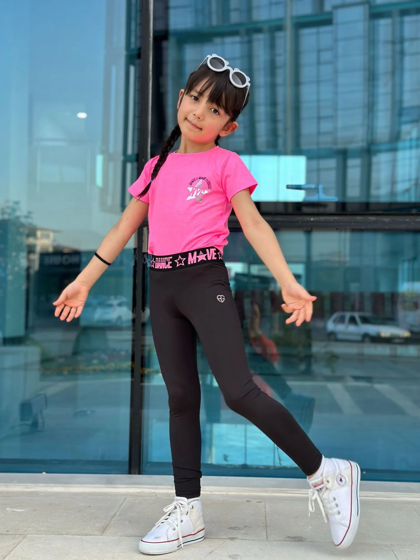 Miniğimin Cicileri Kız  Çocuk Streç Sporcu takım- Pembe