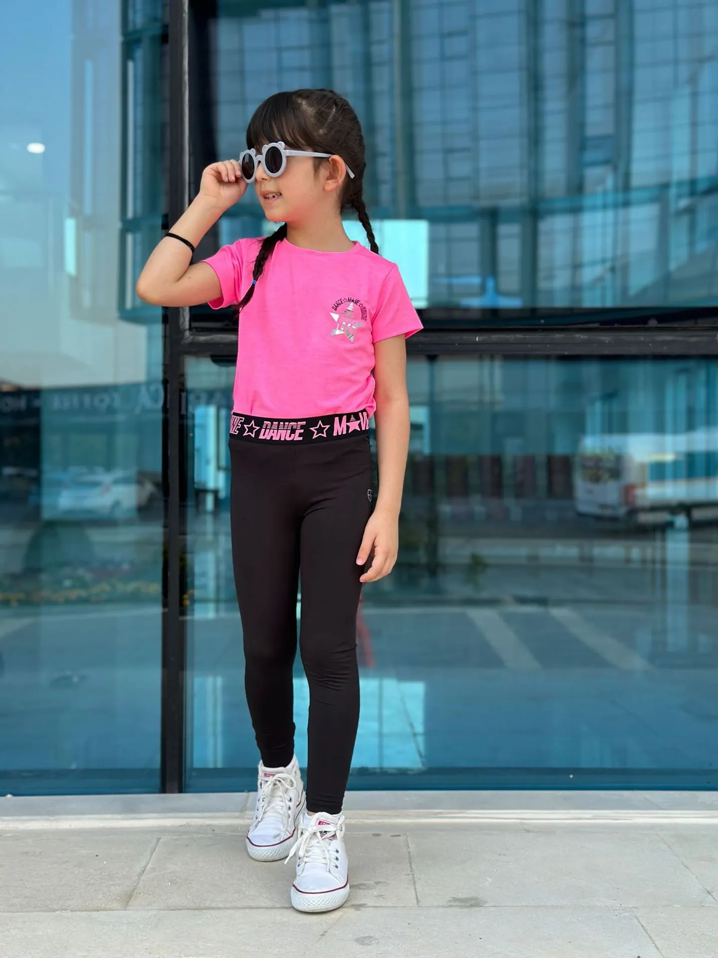 Miniğimin Cicileri Kız  Çocuk Streç Sporcu takım- Pembe