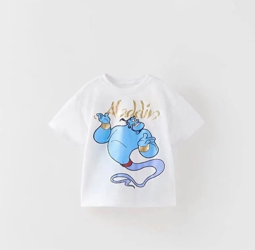 Miniğimin Cicileri  Aladdin Baskılı Pamuk Şortlu  Takım - Mavi