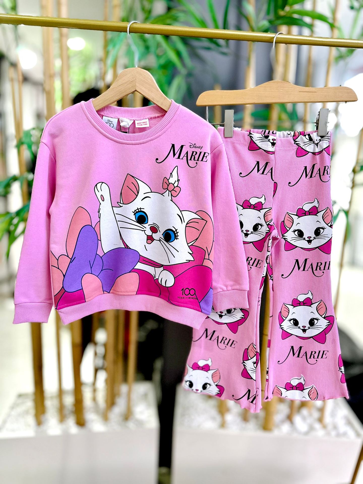 Miniğimin Cicileri Sevimli Kedicik  Marie  Alt Üst Takım - Pembe