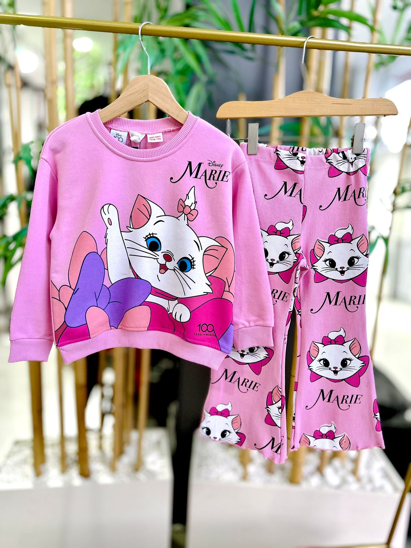 Miniğimin Cicileri Sevimli Kedicik  Marie  Alt Üst Takım - Pembe