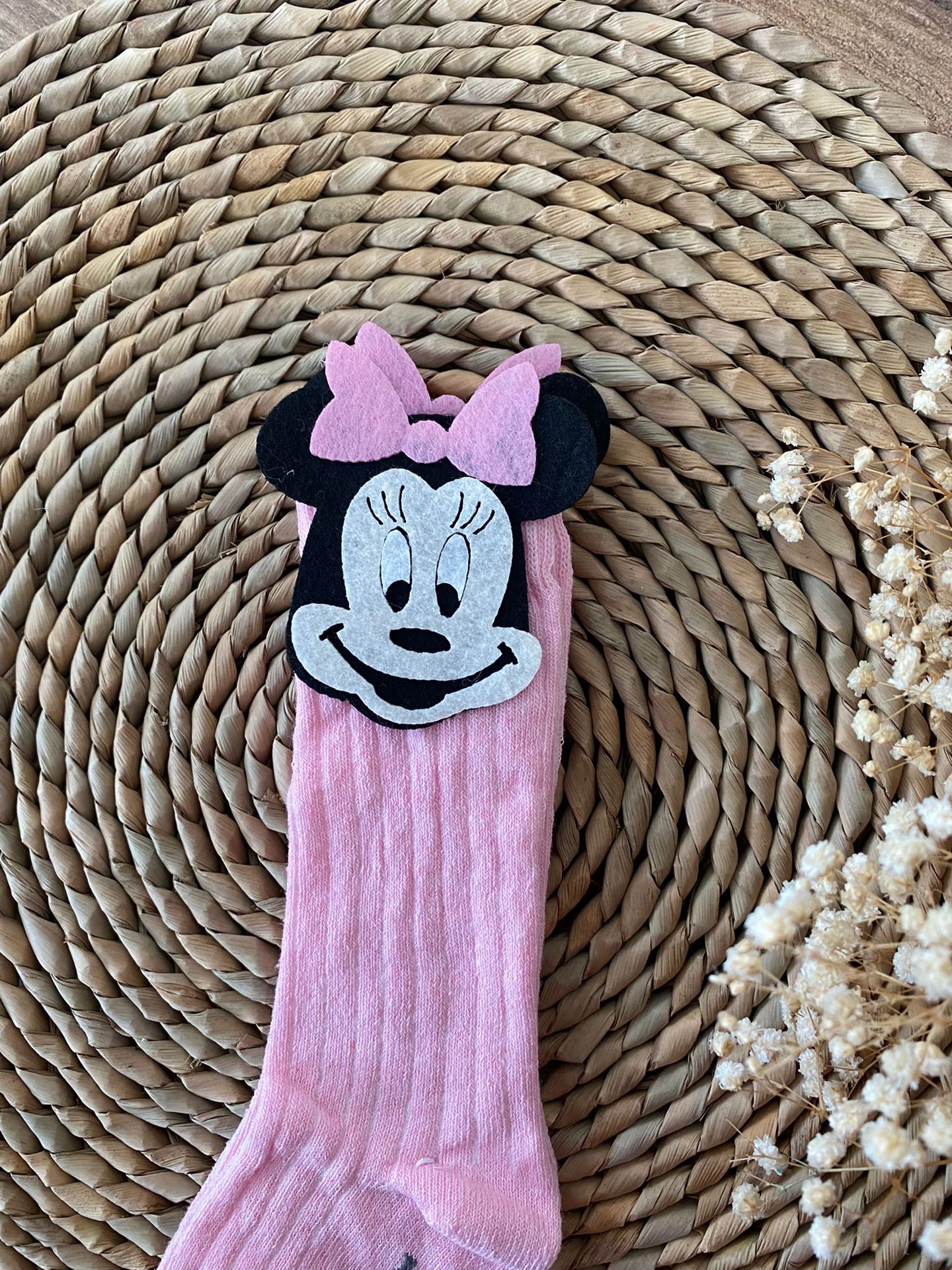 Minigimin Cicileri Mcky Kız Çocuk Yarım Çorap - Pembe