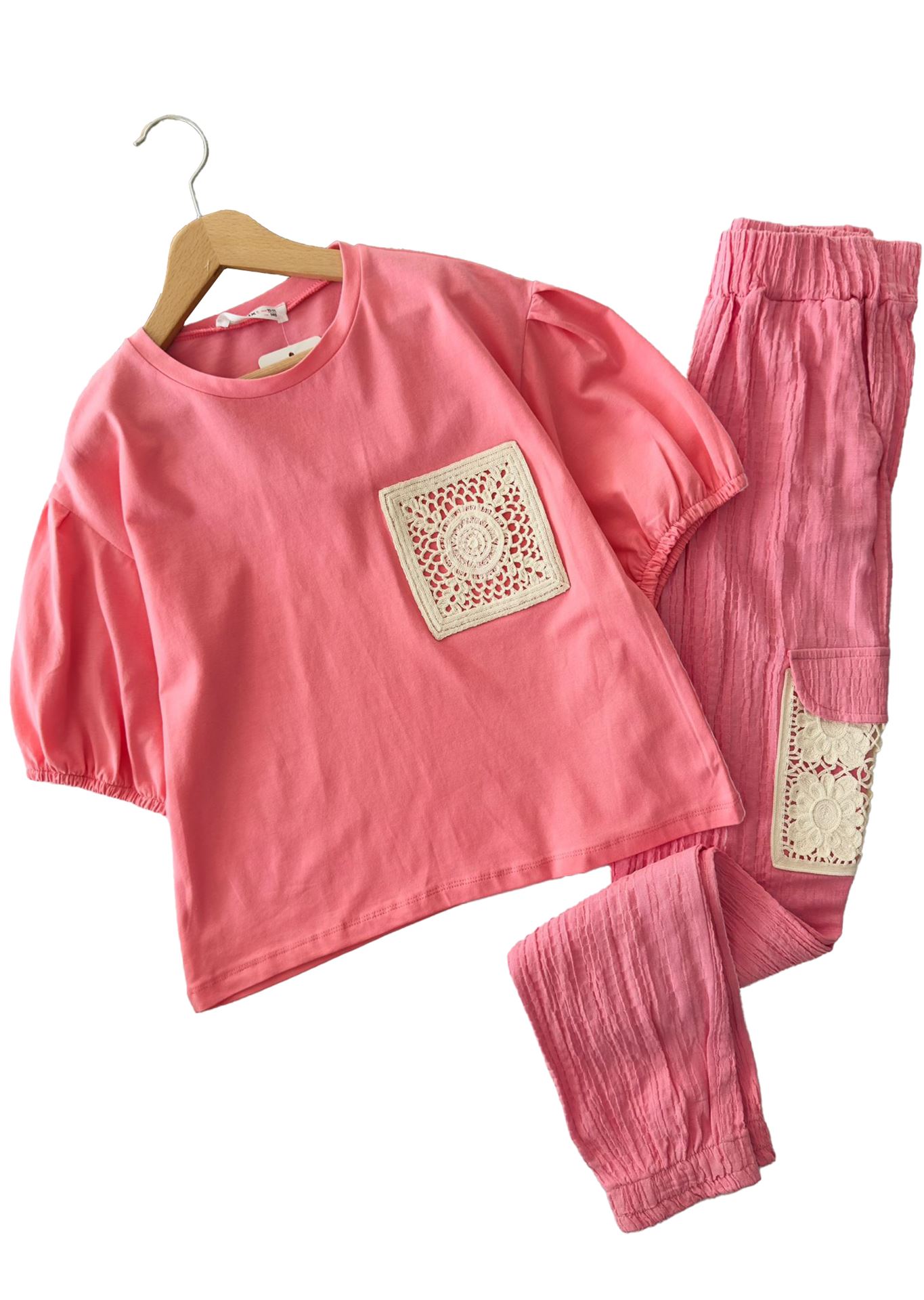 Miniğimin Cicileri Nakış Detaylı Garson Boy Kız Takım - Somon