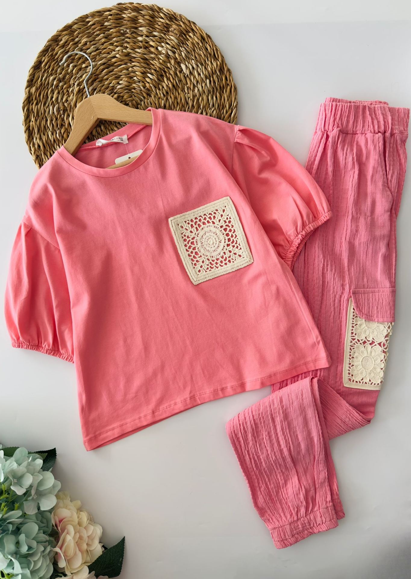 Miniğimin Cicileri Nakış Detaylı Garson Boy Kız Takım - Somon