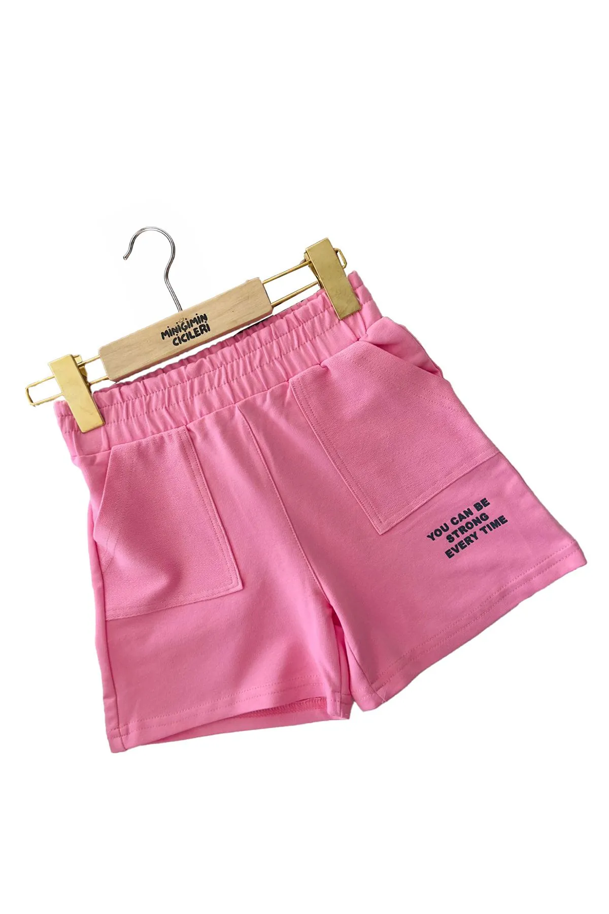 Miniğimin Cicileri Renkli You Can Be Cepli Kız  Çocuk Şort - Pembe
