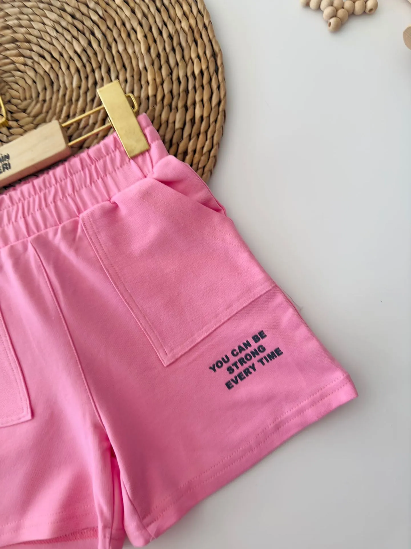 Miniğimin Cicileri Renkli You Can Be Cepli Kız  Çocuk Şort - Pembe