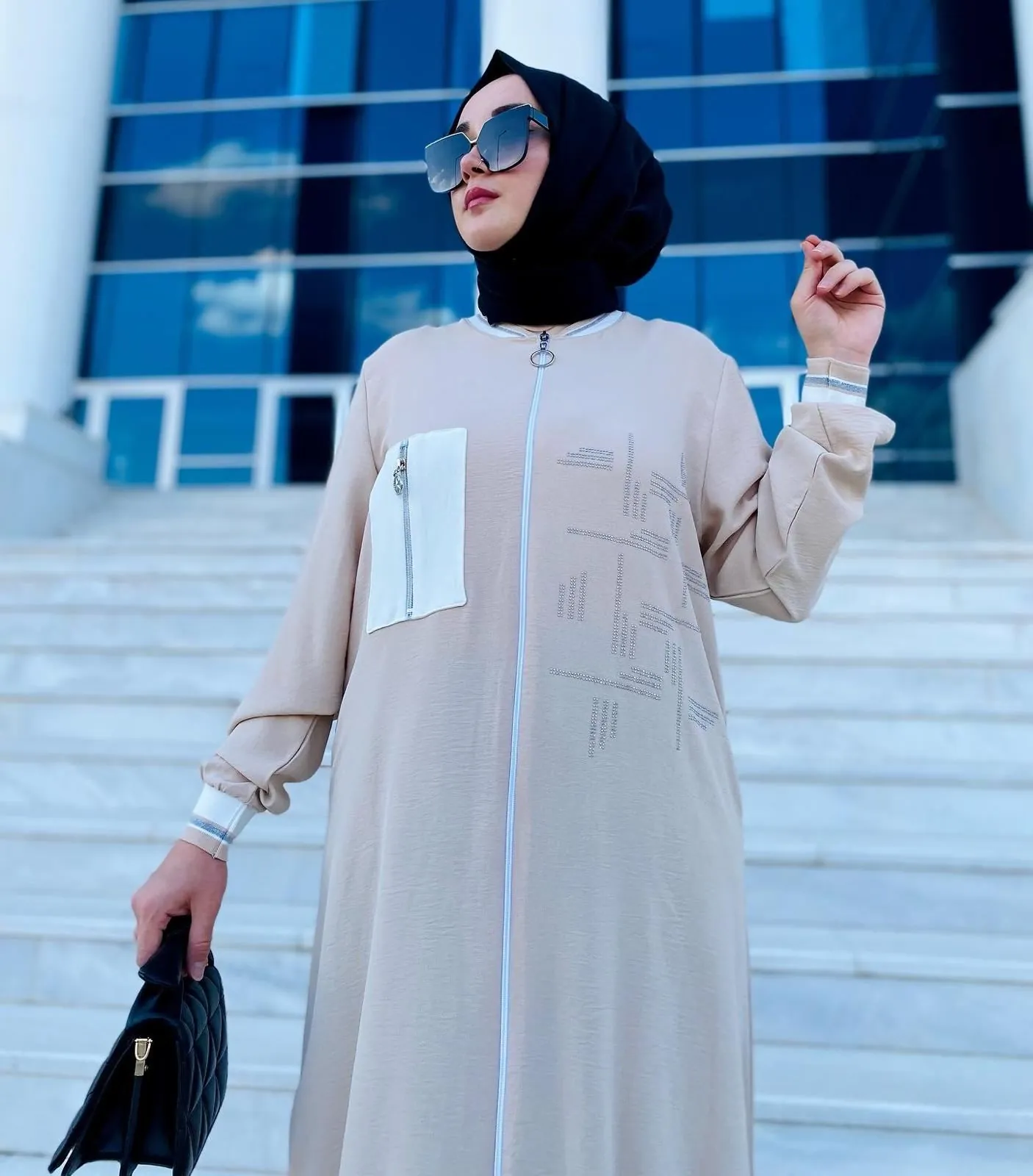 Moda Emira Taşlı 2 li Yazlık Kadın Tunik Hırka