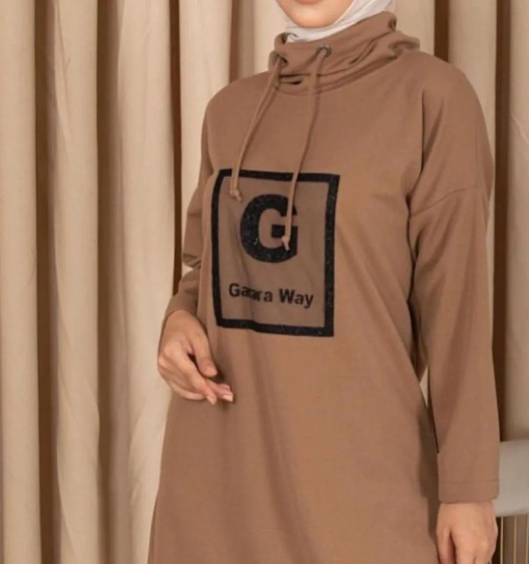 Moda Emira Garara Way 2 li Kadın Takım - Kahve Köpüğü