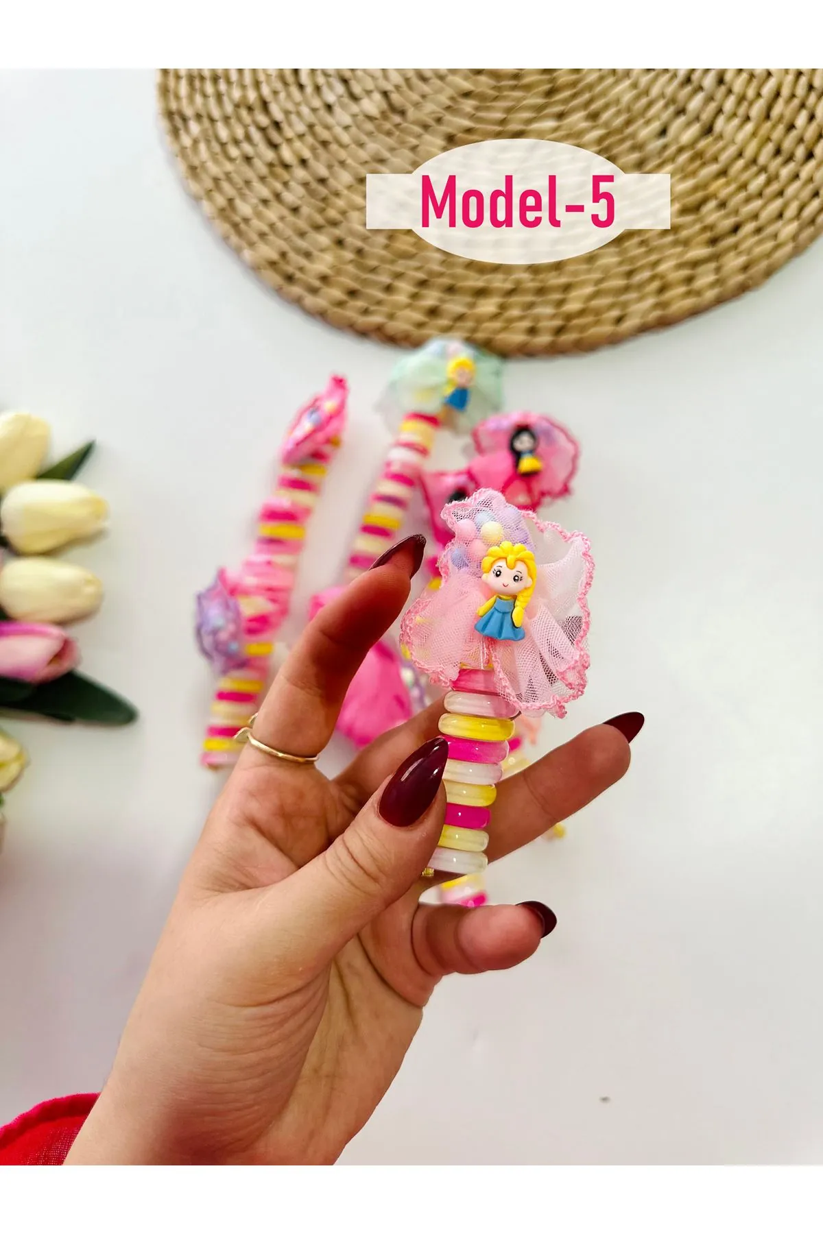 Miniğimin Cicileri Tül Detaylı Burgu Makarna Toka