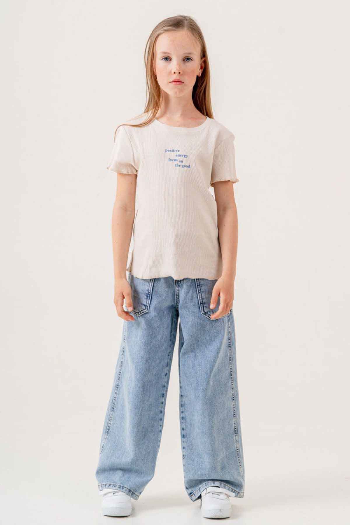 Miniğimin Cicileri 3 Boyutlu Çiçek Desenli 3 lü Pamuklu Kız Çocuk 3 lü Takım - Mavi