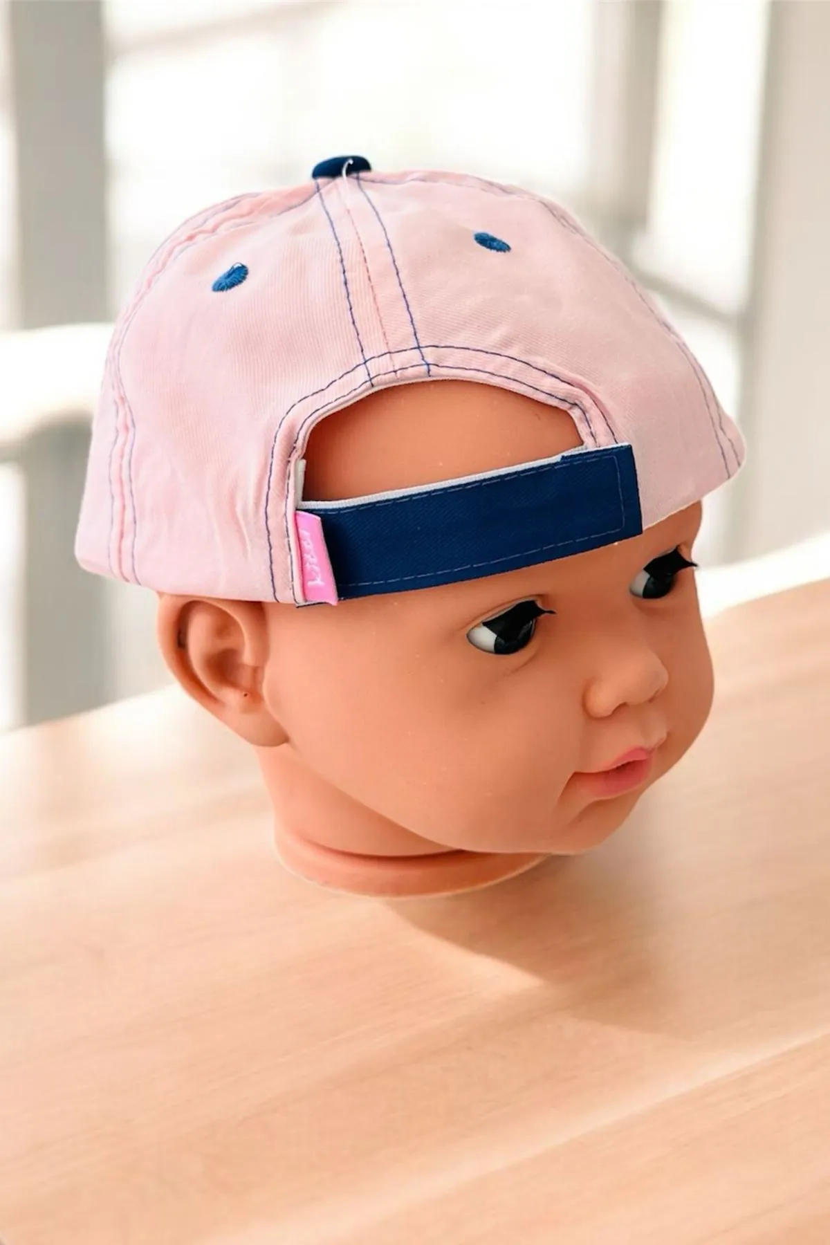 Miniğimin Cicileri (1-3 Yaş) 3D Çiçek Detaylı Renkli Kız Çocuk Kep Şapka - Mavi