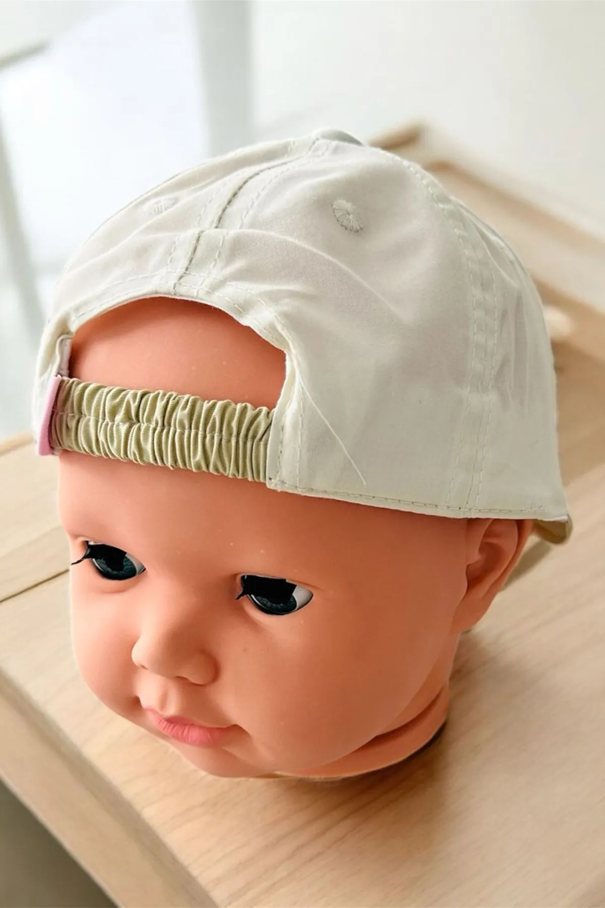 Miniğimin Cicileri (0-18 Ay) Tavşan Detaylı Little Baskı Kız Bebe Kep Şapka - Bej