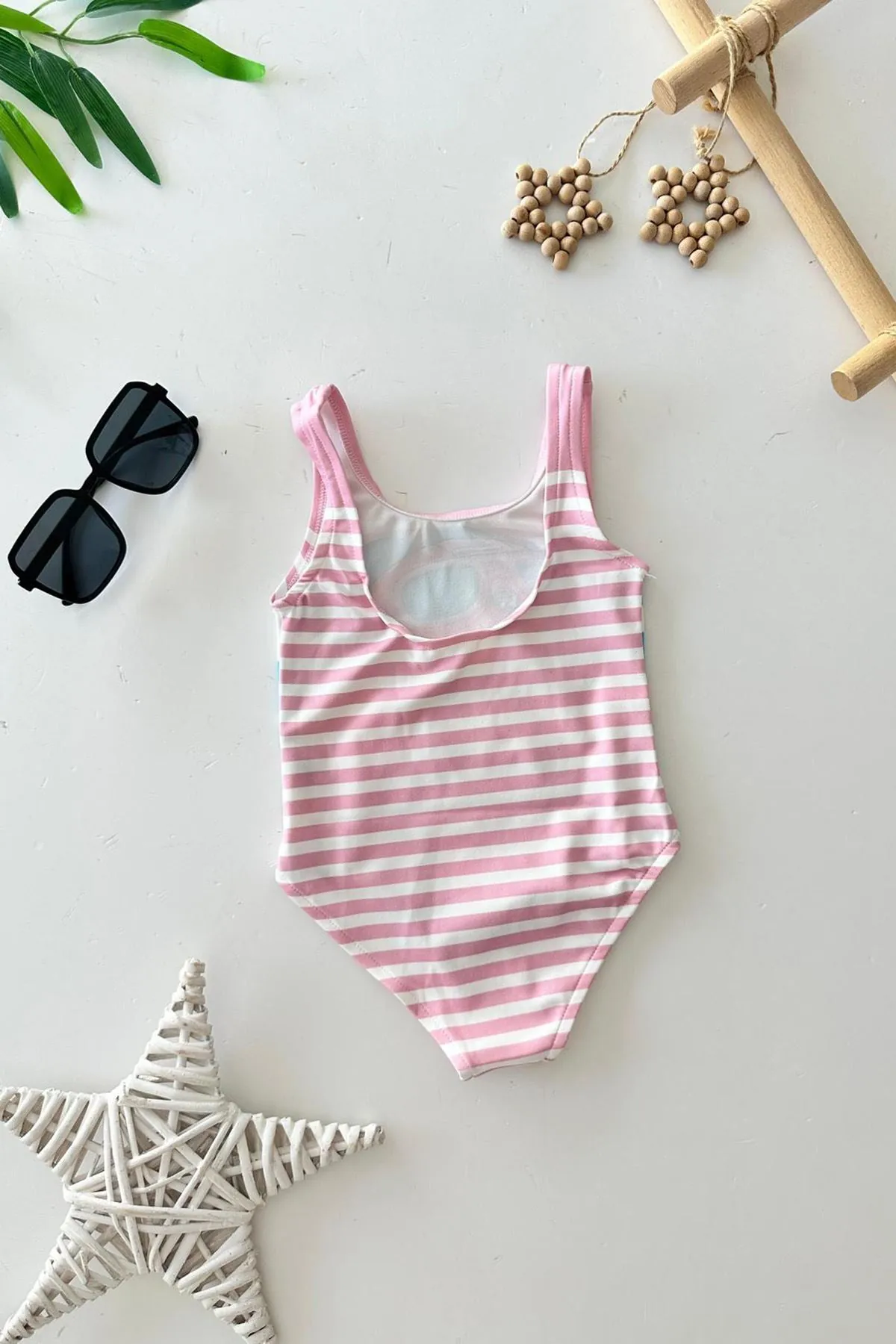 Miniğimin Cicileri Pw Ptrl Baskılı Kız Çocuk Mayo Bikini - Pembe