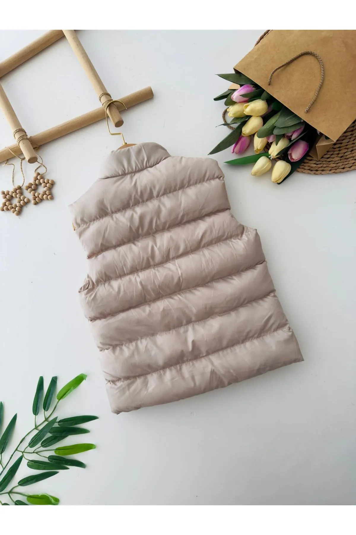 Minigimin Cicileri Cepli  Unisex Şişme Yelek - Krem