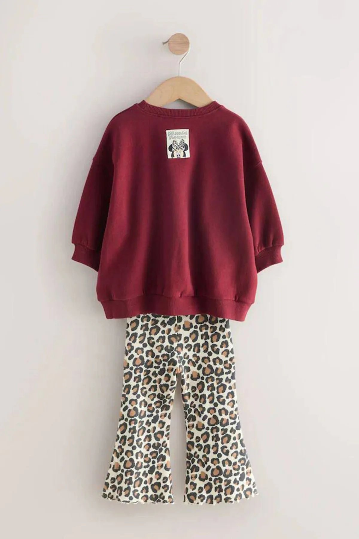 Miniğimin Cicileri Mnn Leopar Taytlı Kız Çocuk 2 li Takım - Bordo