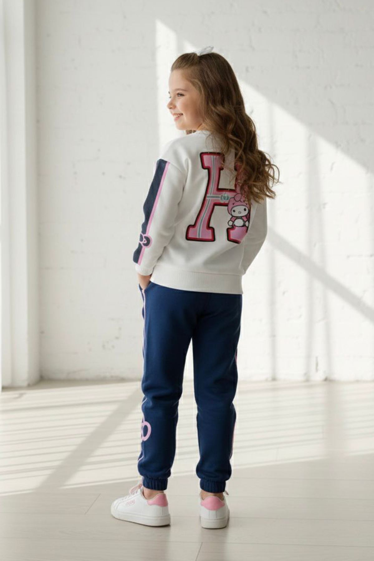 Miniğimin Cicileri Hll Kty Baskılı Kız Çocuk Takım - Lacivert