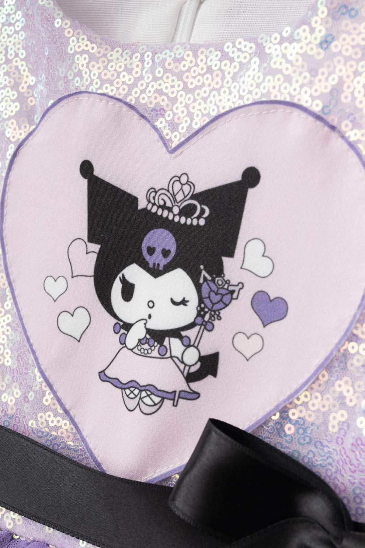 Miniğimin Cicileri Krm Pul İşleme Detaylı Kız Çocuk Elbise - Lila