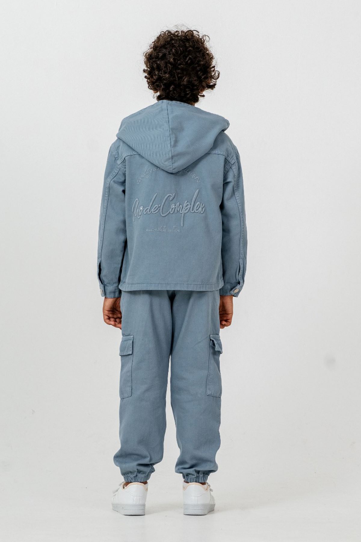 Miniğimin Cicileri Complex İşleme Detaylı Spor Dokuma 3 lü Erkek Çocuk Takım - Mavi