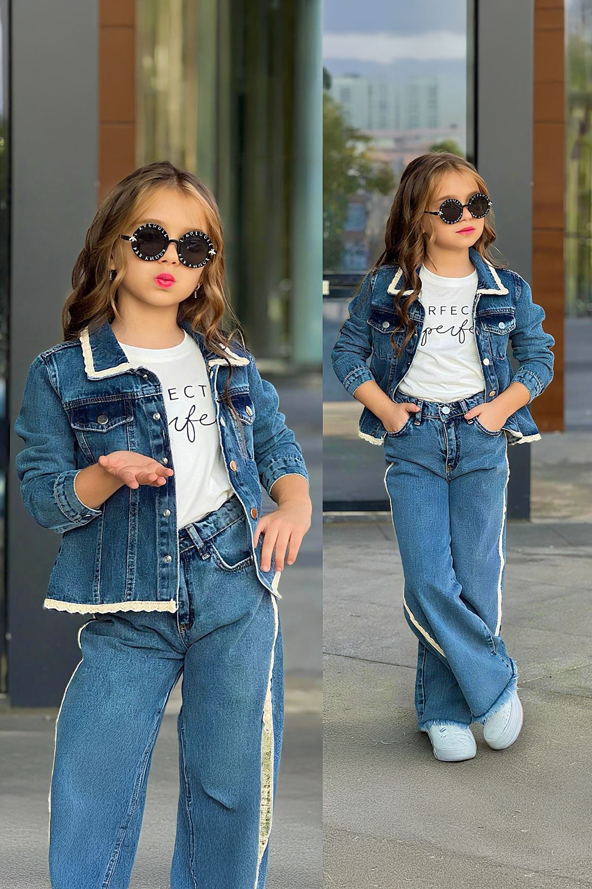 Miniğimin Cicileri Fistolı Perfectly Kot 3 Lü Takım - Mavi