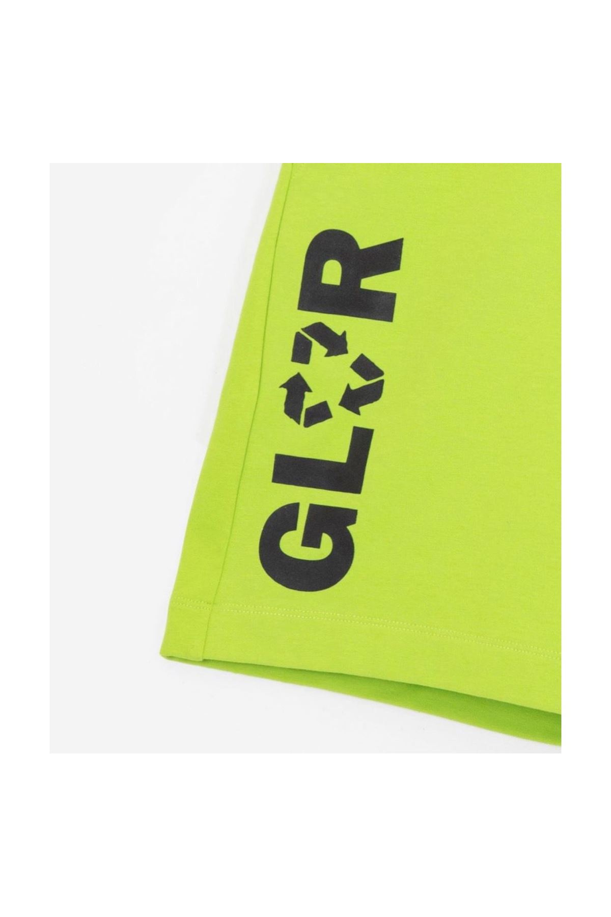 Miniğimin Cicileri Glor Baskılı Geniş Kalıp Unisex Şort - Yeşil