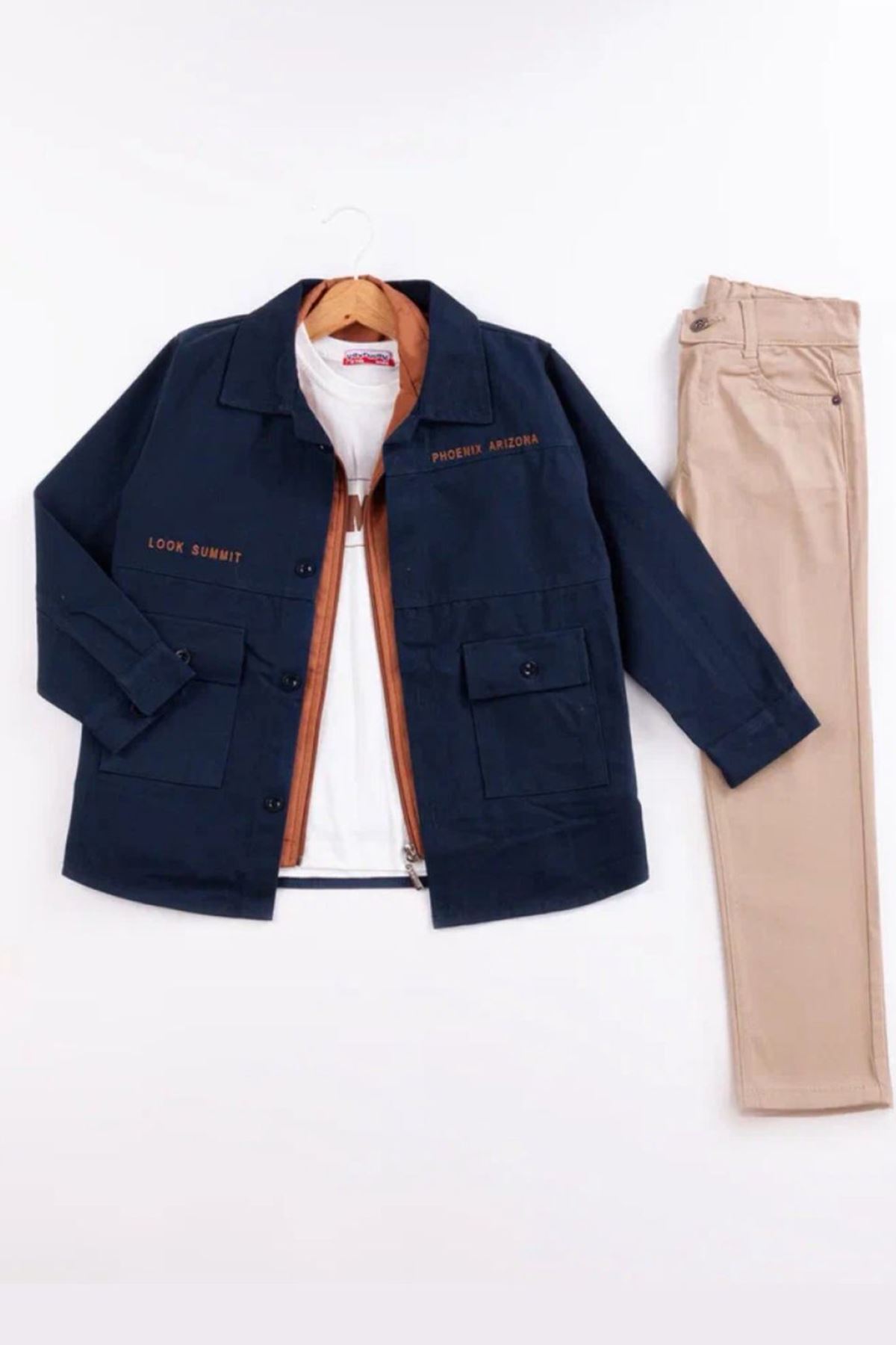 Miniğimin Cicileri (9-12) Look İşlemeli Erkek Çocuk 4 lü Takım - Lacivert