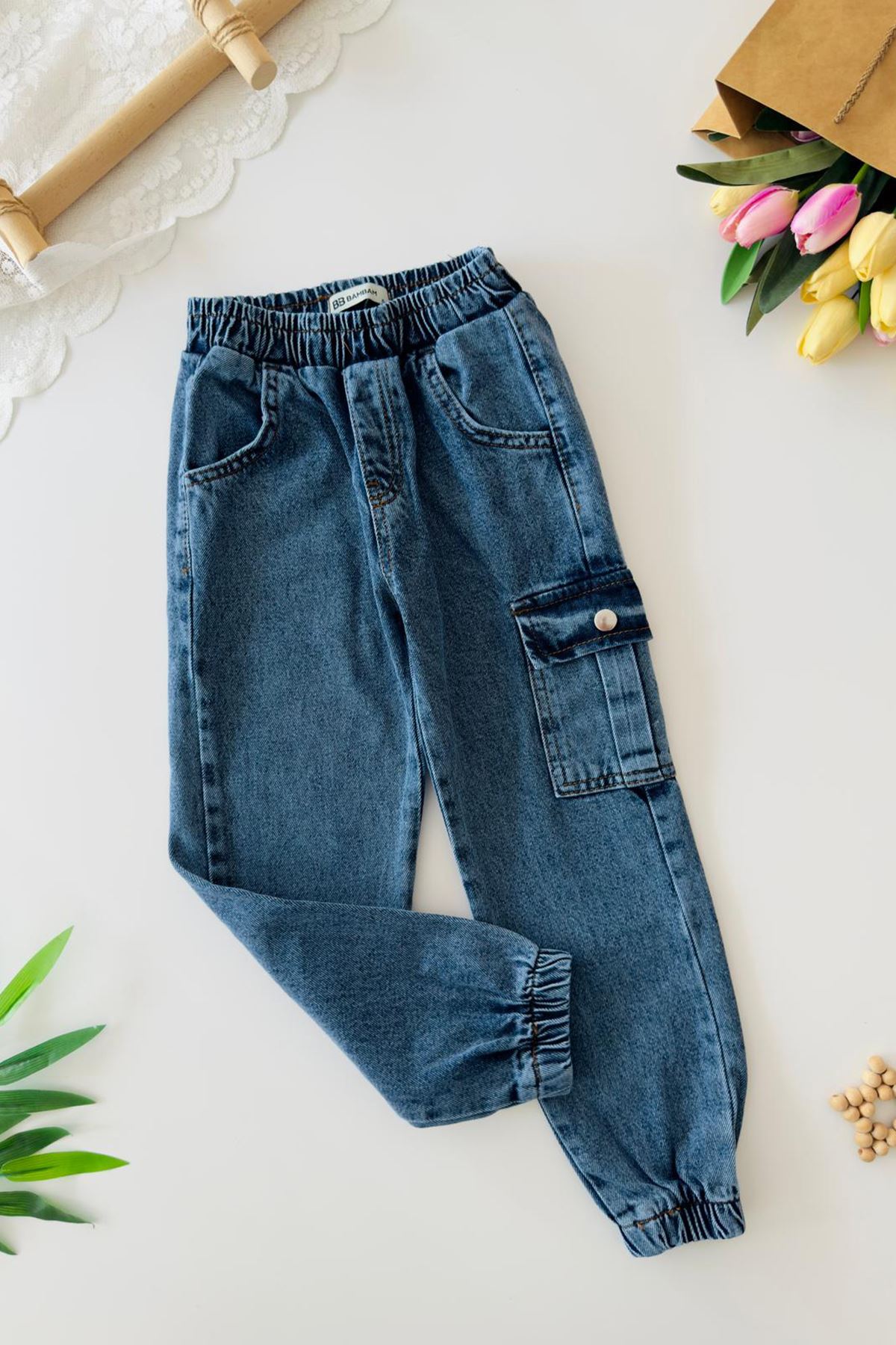 Miniğimin Cicileri Kot Detaylı Asimetrik  Erkek Çocuk 2’li Takım - Siyah