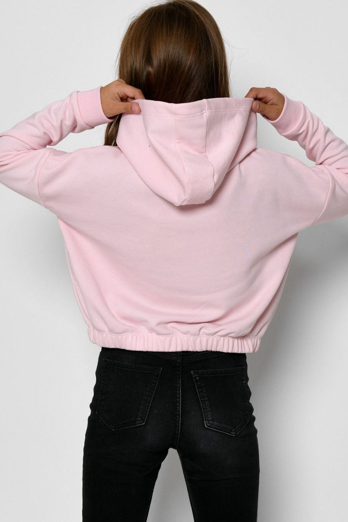 Miniğimin Cicileri Pineapple Kabartma Desenli Kız Çocuk Sweat - Pembe