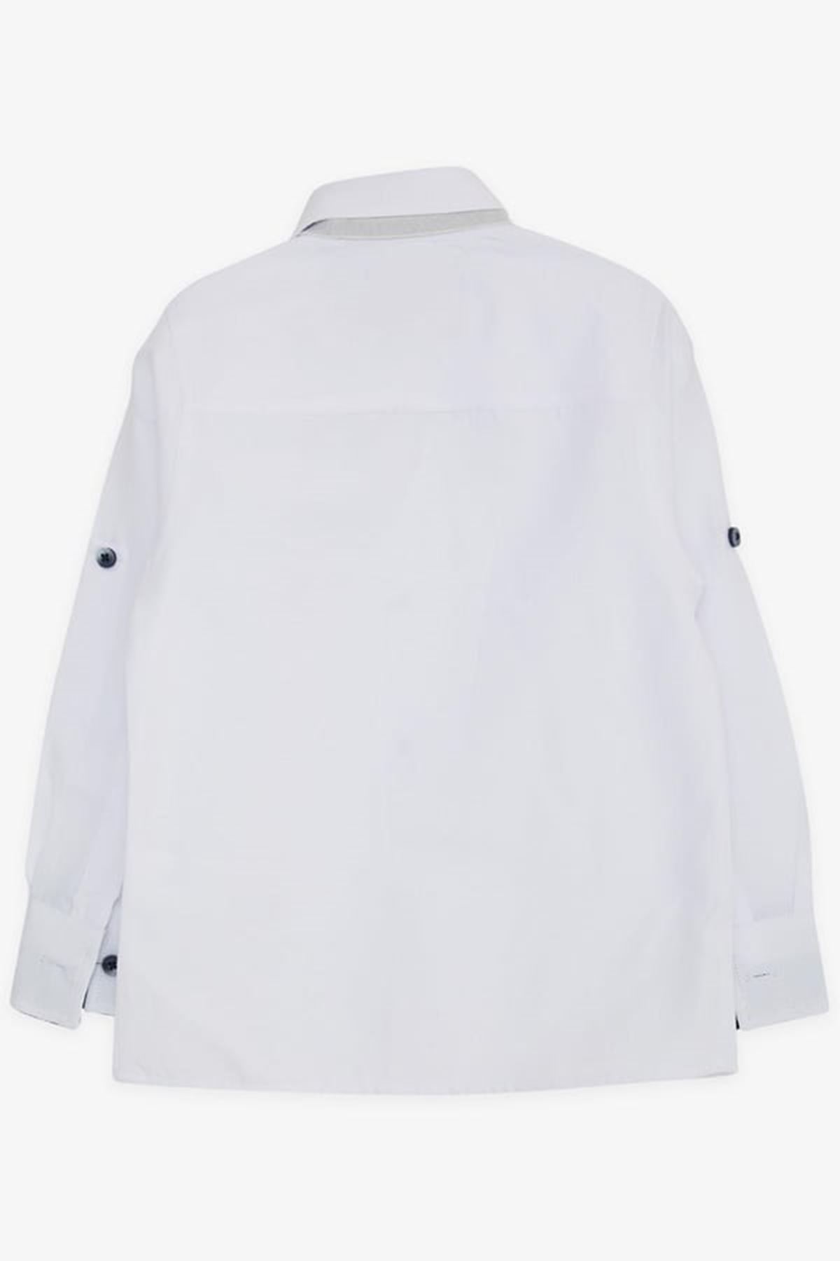 Miniğimin Cicileri Papyonlu Erkek Çocuk Beyaz Gömlek