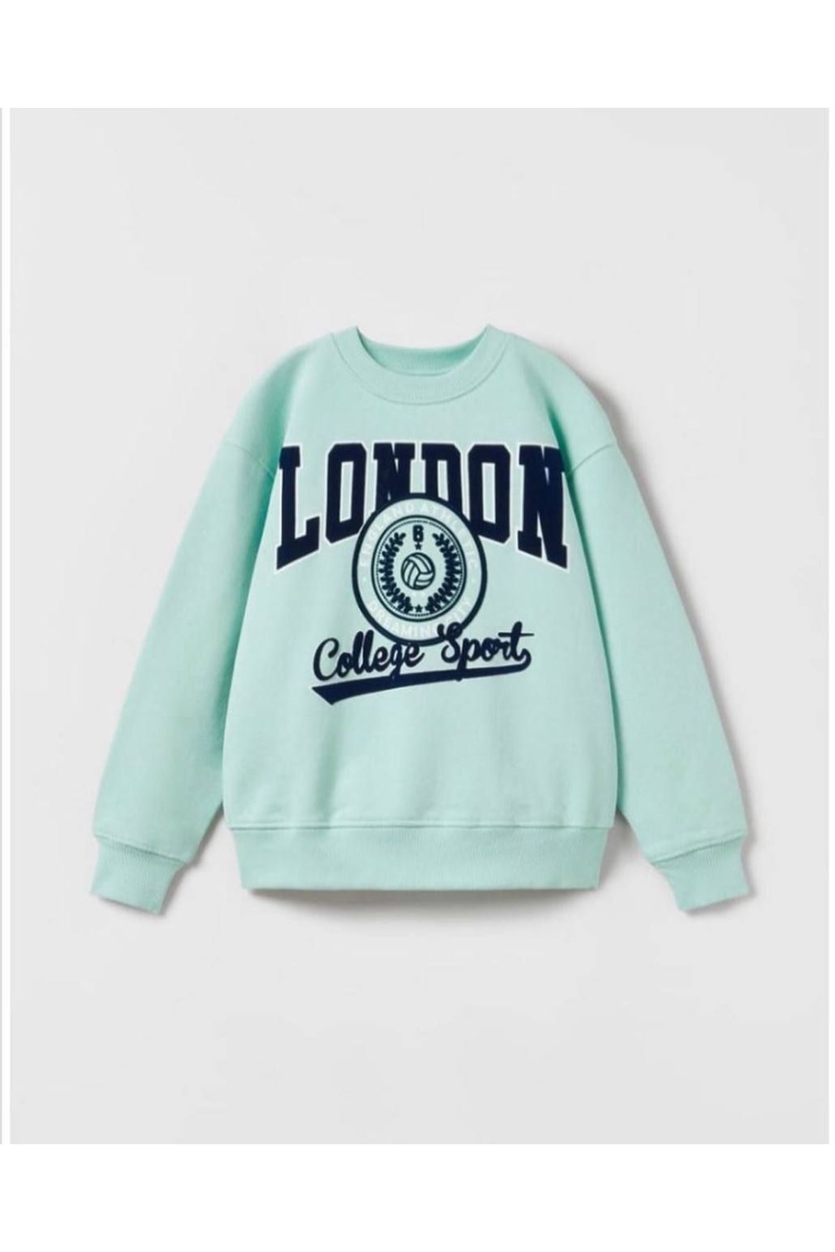 Miniğimin Cicileri London Baskı Çocuk Sweat - Mint