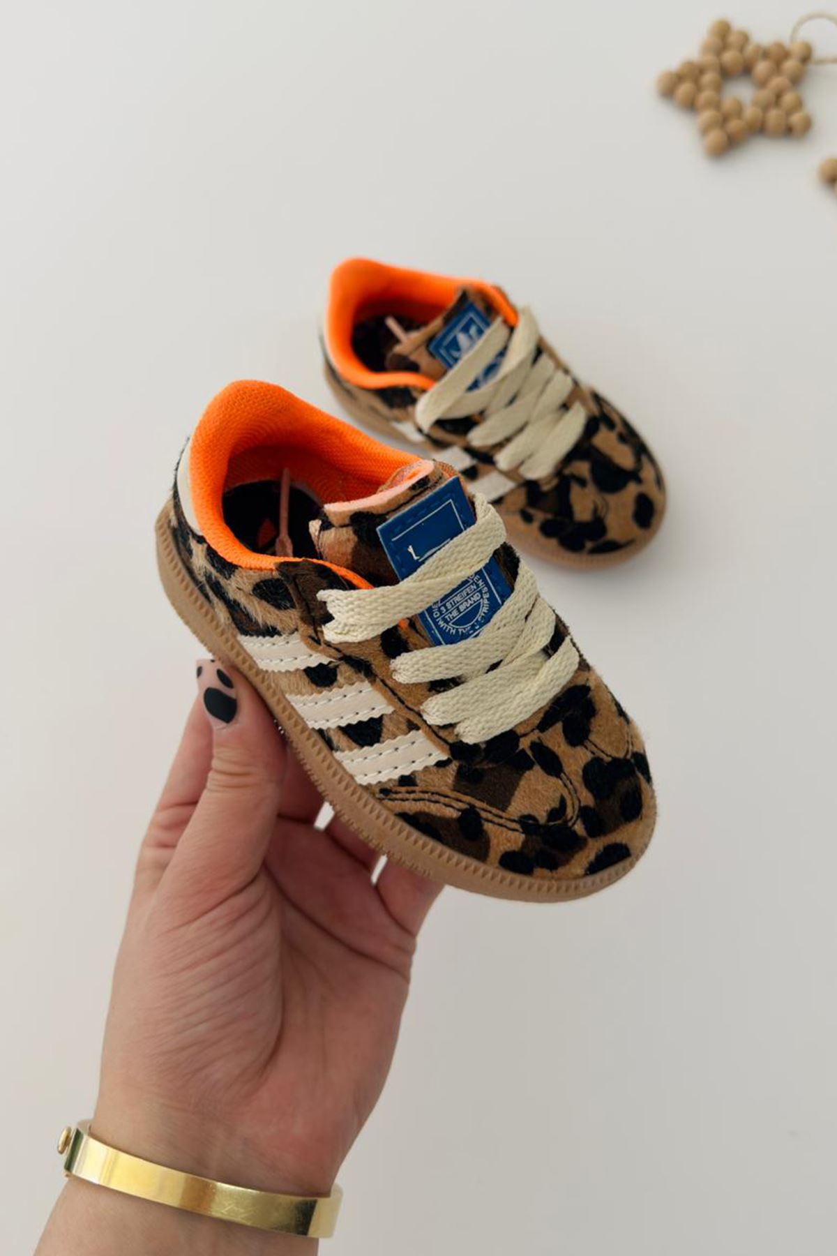 Miniğimin Cicileri Leopar Desenli Kız Çocuk Spor Ayakkabı - Kahverengi