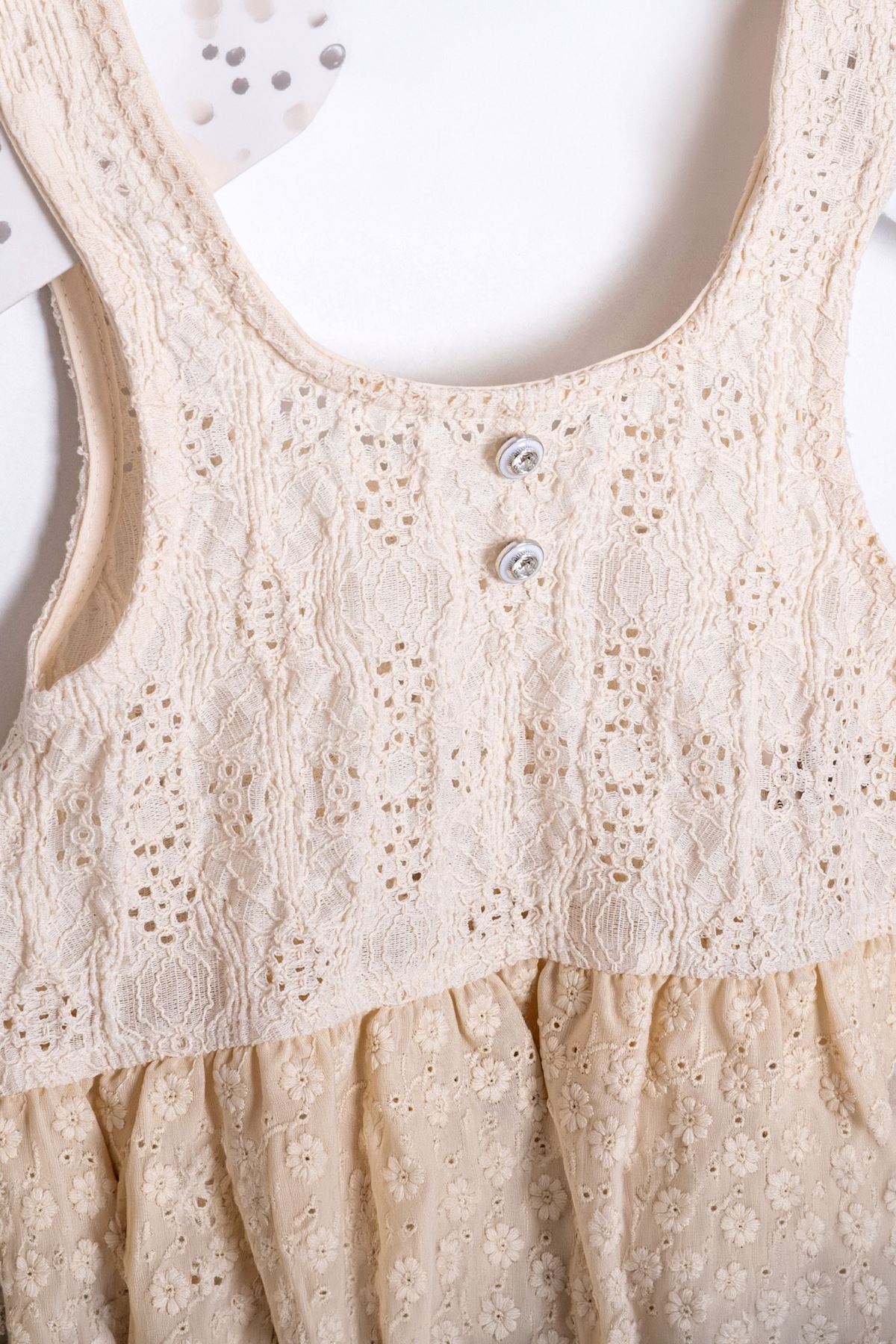 Miniğimin Cicileri Doğal Doku Kız Çocuk Bluz Pantolon Takımı - Bej