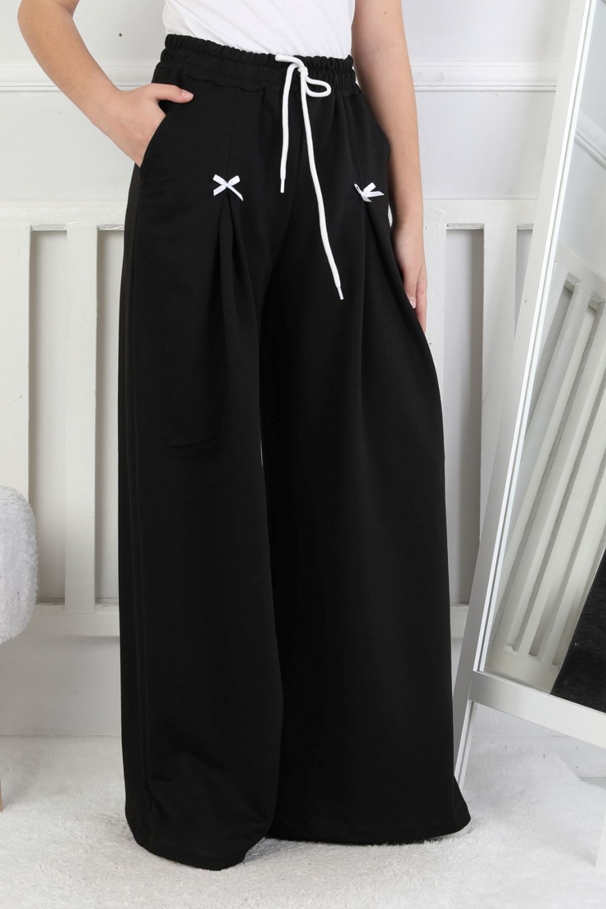 Miniğimin Cicileri 10-16 Yaş Fiyonklu Tek Alt Kız Çocuk - Siyah