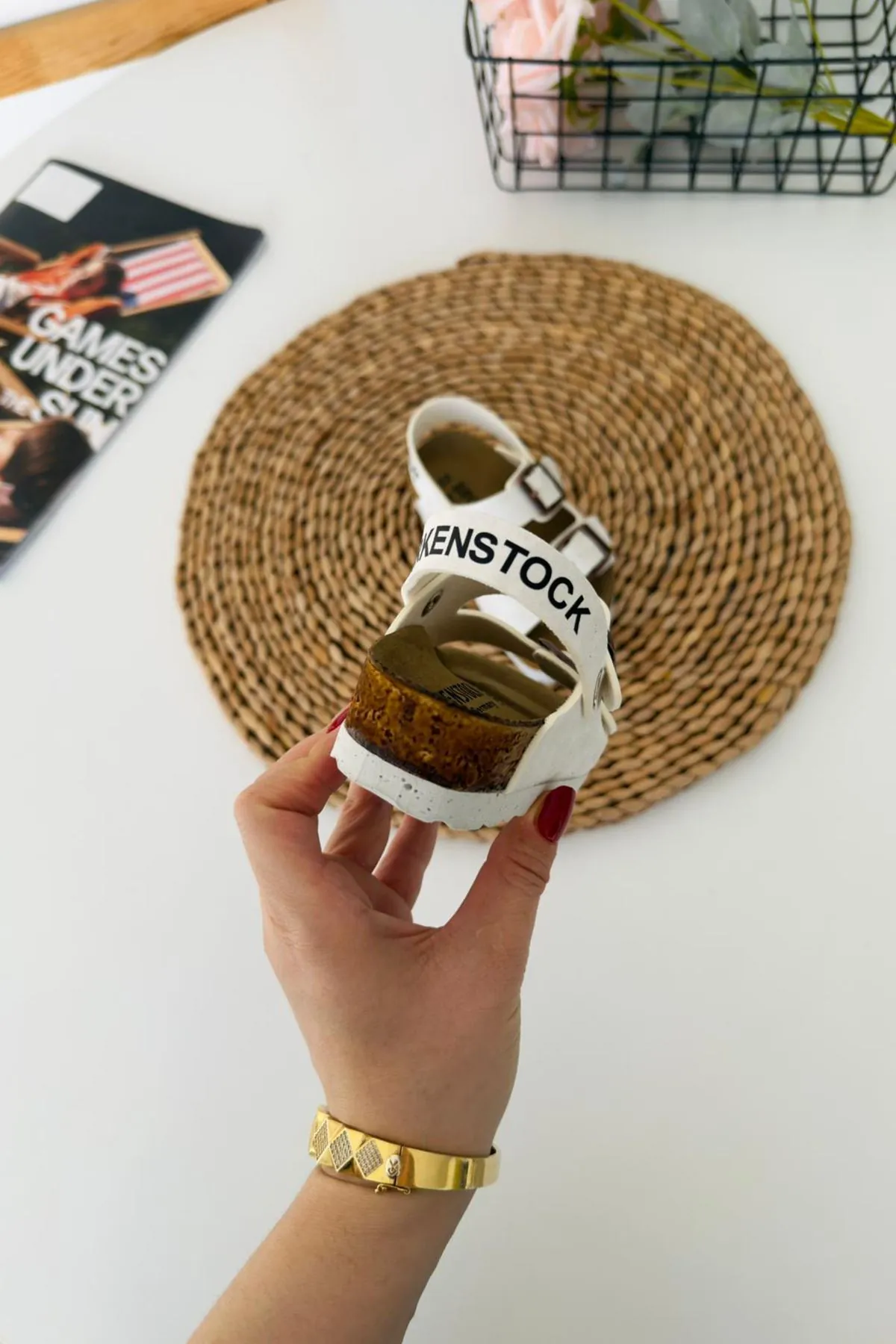 Miniğimin Ciciler Yazlık Unisex Çocuk Sandalet - Beyaz