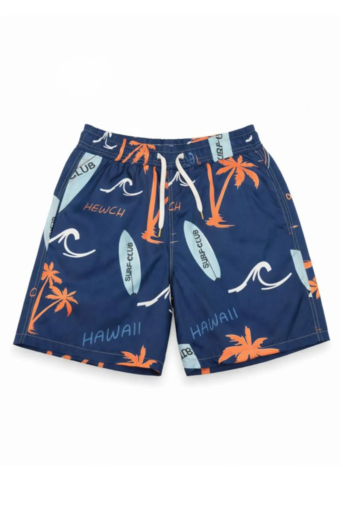 Miniğimin Cicileri Hawaii Surf Club Desenli Erkek Çocuk Deniz Şortlu Mayo - Lacivert