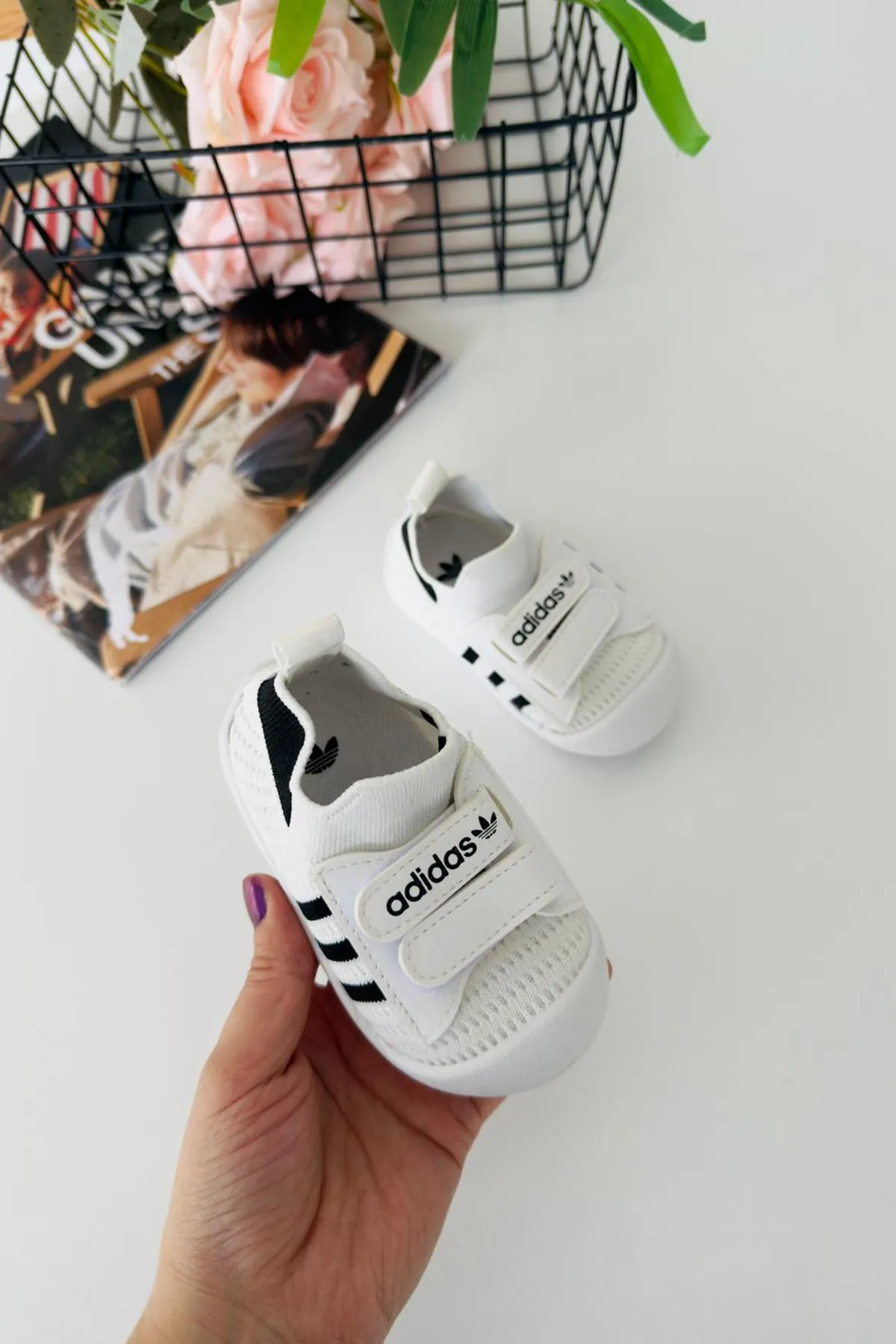 Miniğimin Cicileri Barefoot Taban Cırtlı Unisex Bebe Ayakkabı - Beyaz