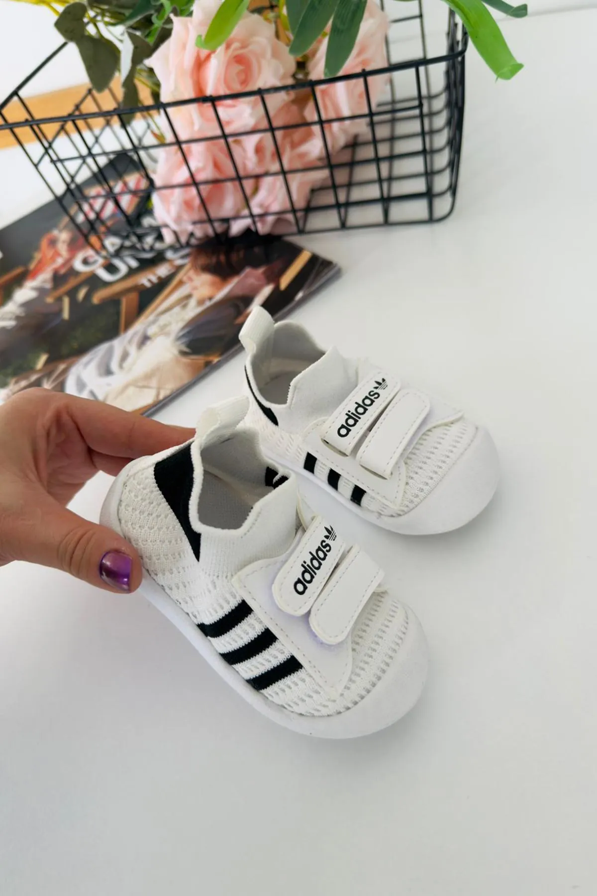 Miniğimin Cicileri Barefoot Taban Cırtlı Unisex Bebe Ayakkabı - Beyaz