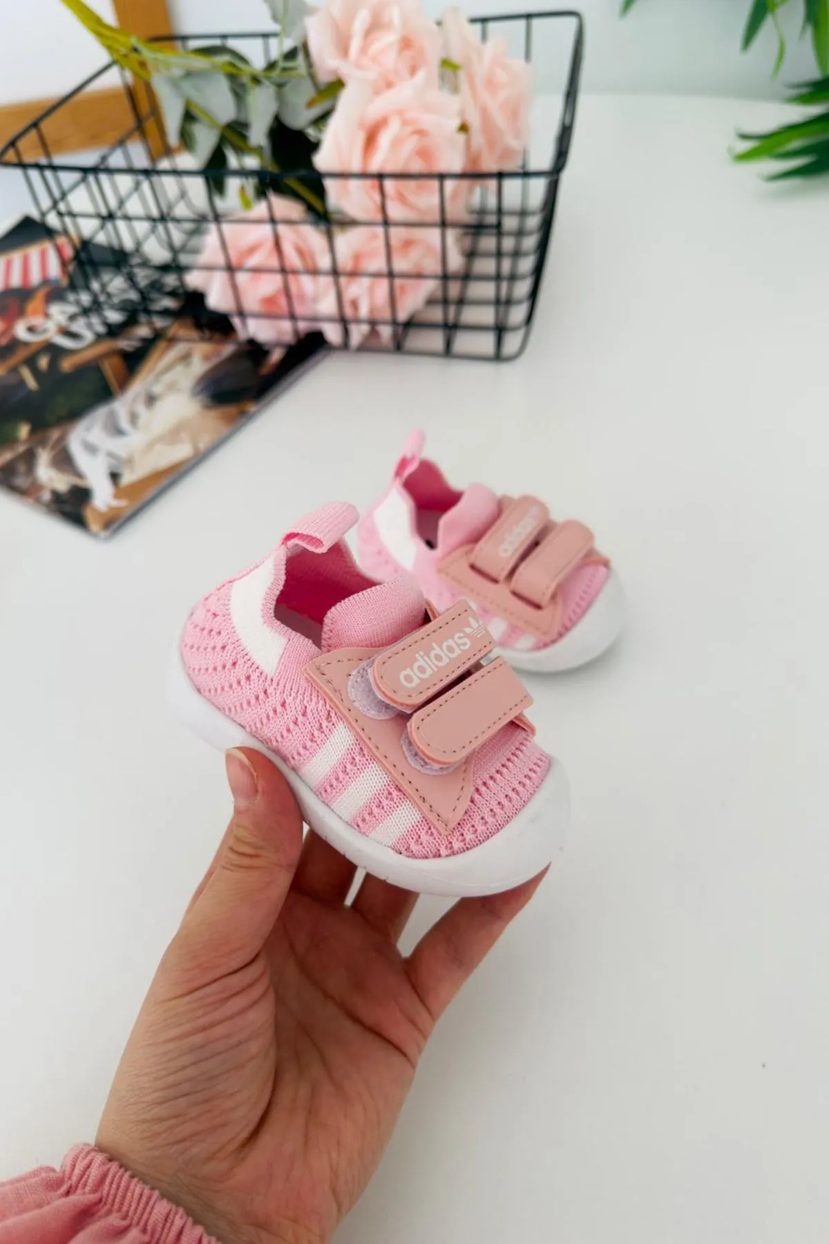 Miniğimin Cicileri Barefoot Taban Cırtlı Unisex Bebe Ayakkabı - Pembe