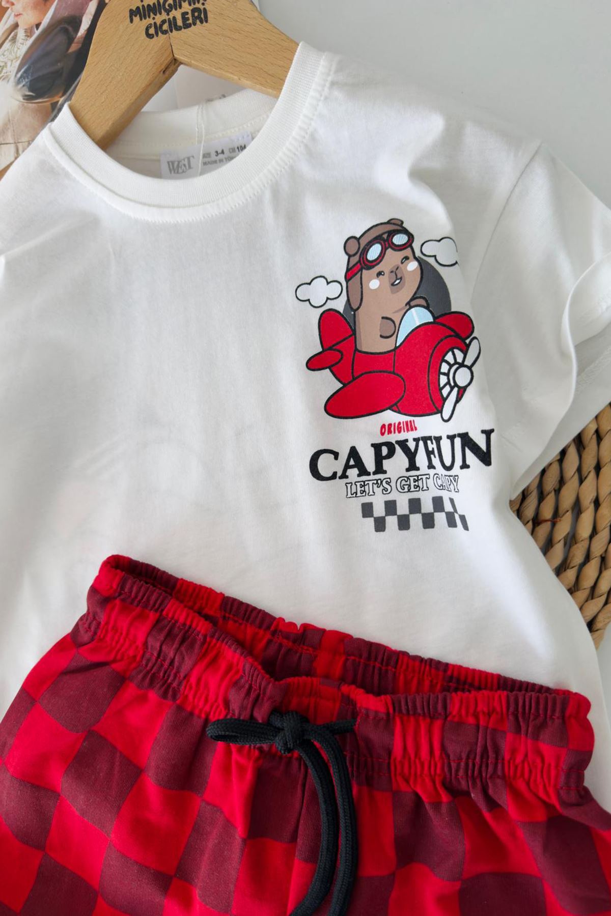Miniğimin Cicileri Arka ve Ön Cpyfn Baskılı Unisex Çocuk Takım - Beyaz