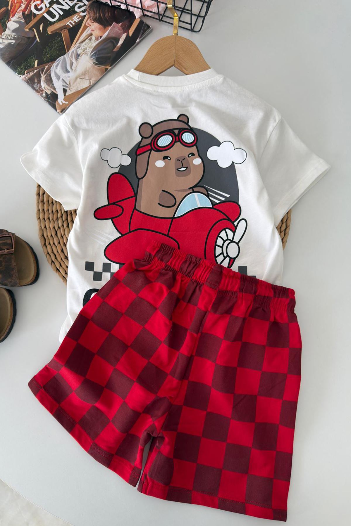 Miniğimin Cicileri Arka ve Ön Cpyfn Baskılı Unisex Çocuk Takım - Beyaz