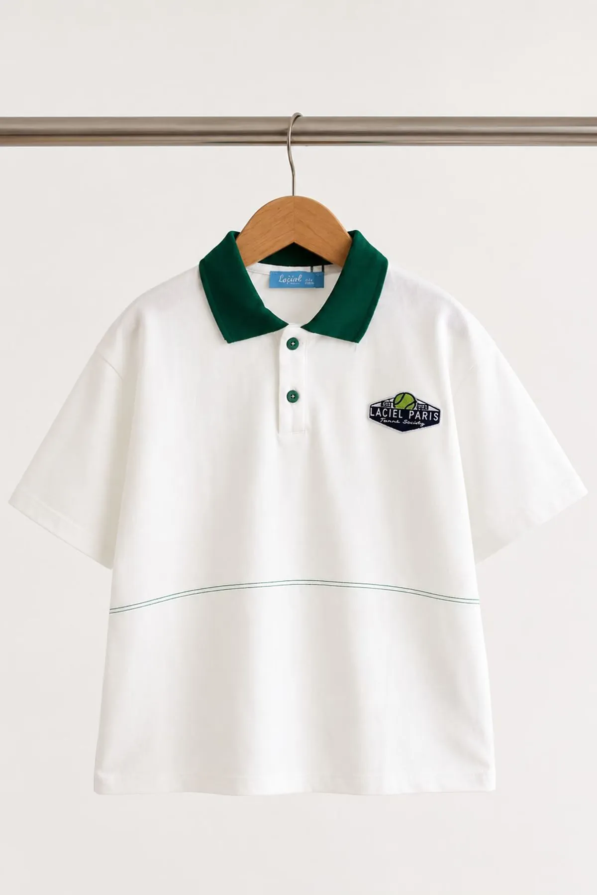 Miniğimin Cicileri Polo Yaka Şortlu Oversize Erkek Çocuk Takım - Beyaz