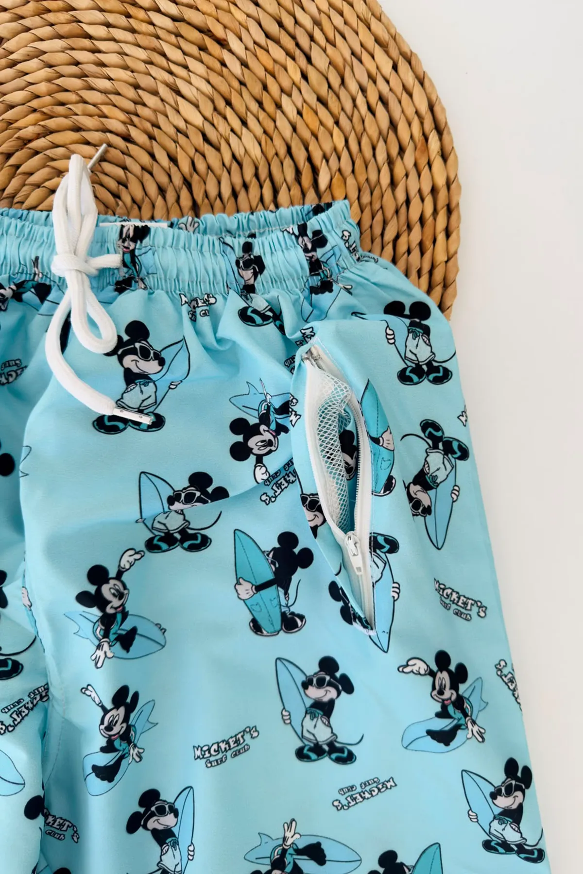Mcky Baskılı Erkek Çocuk Deniz Şortu - Mavi