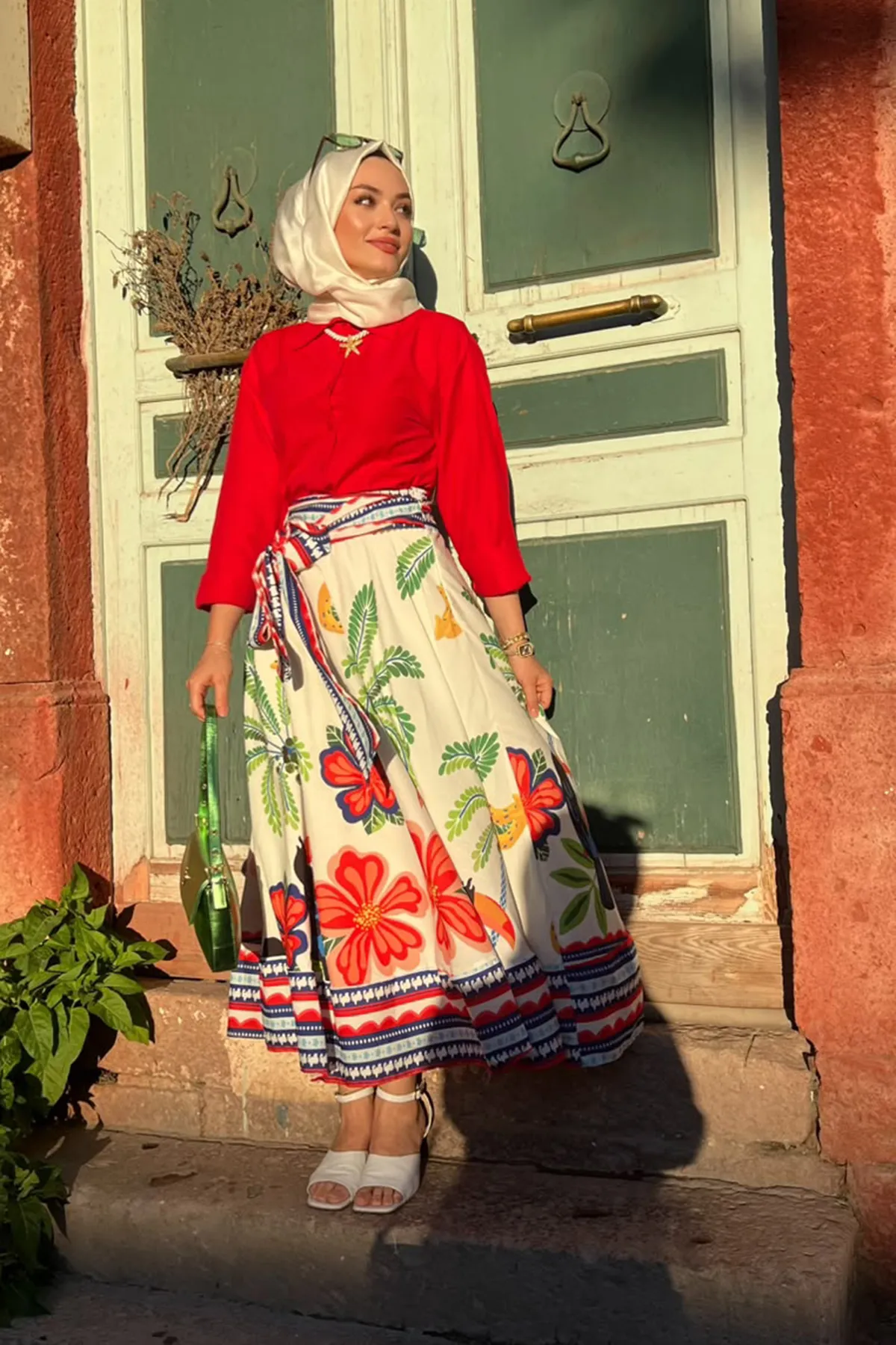 Riviera Çiçek Desenli İkili Takım