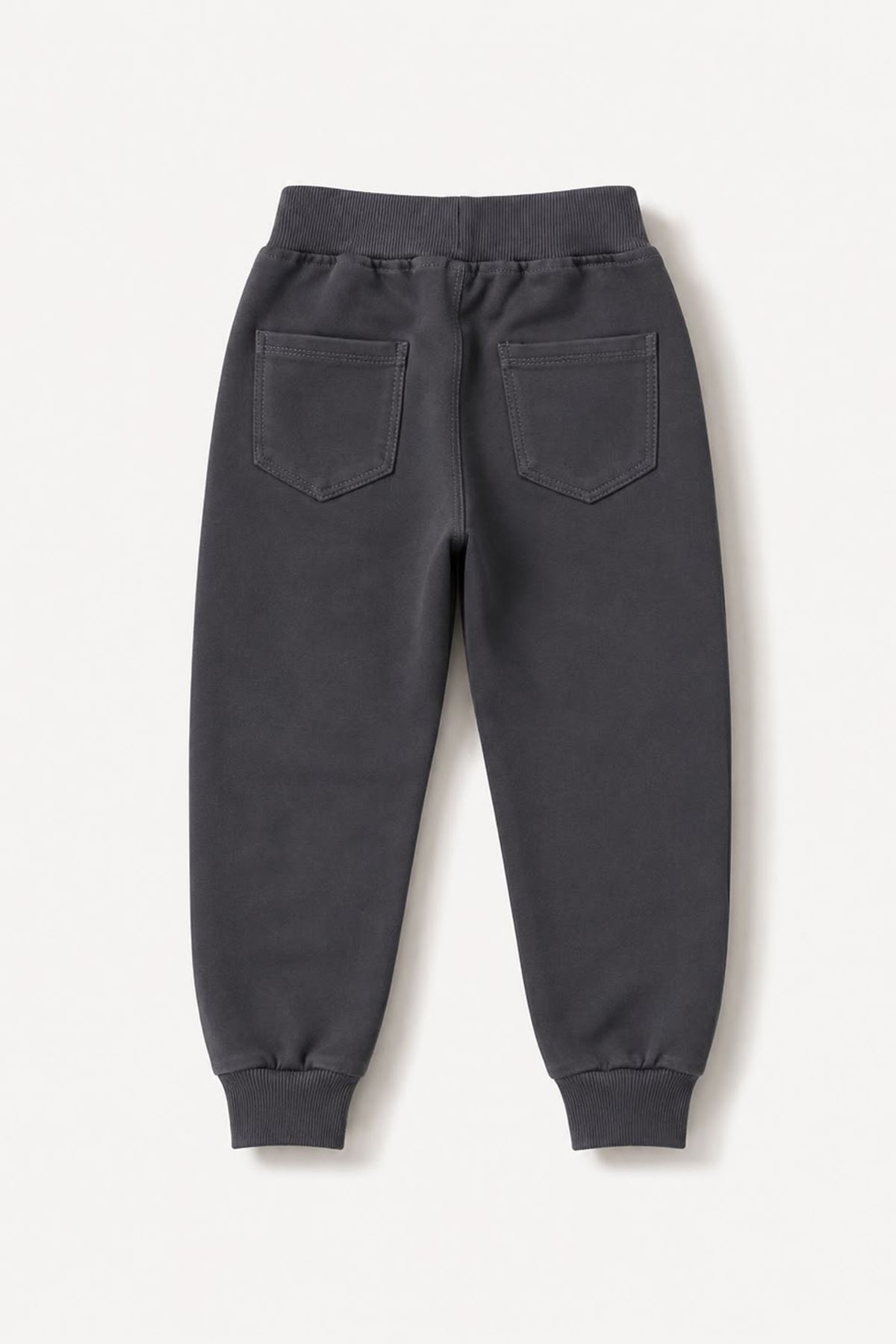 Unisex Çocuk Bağcıklı Jogger Tek Alt - Gri