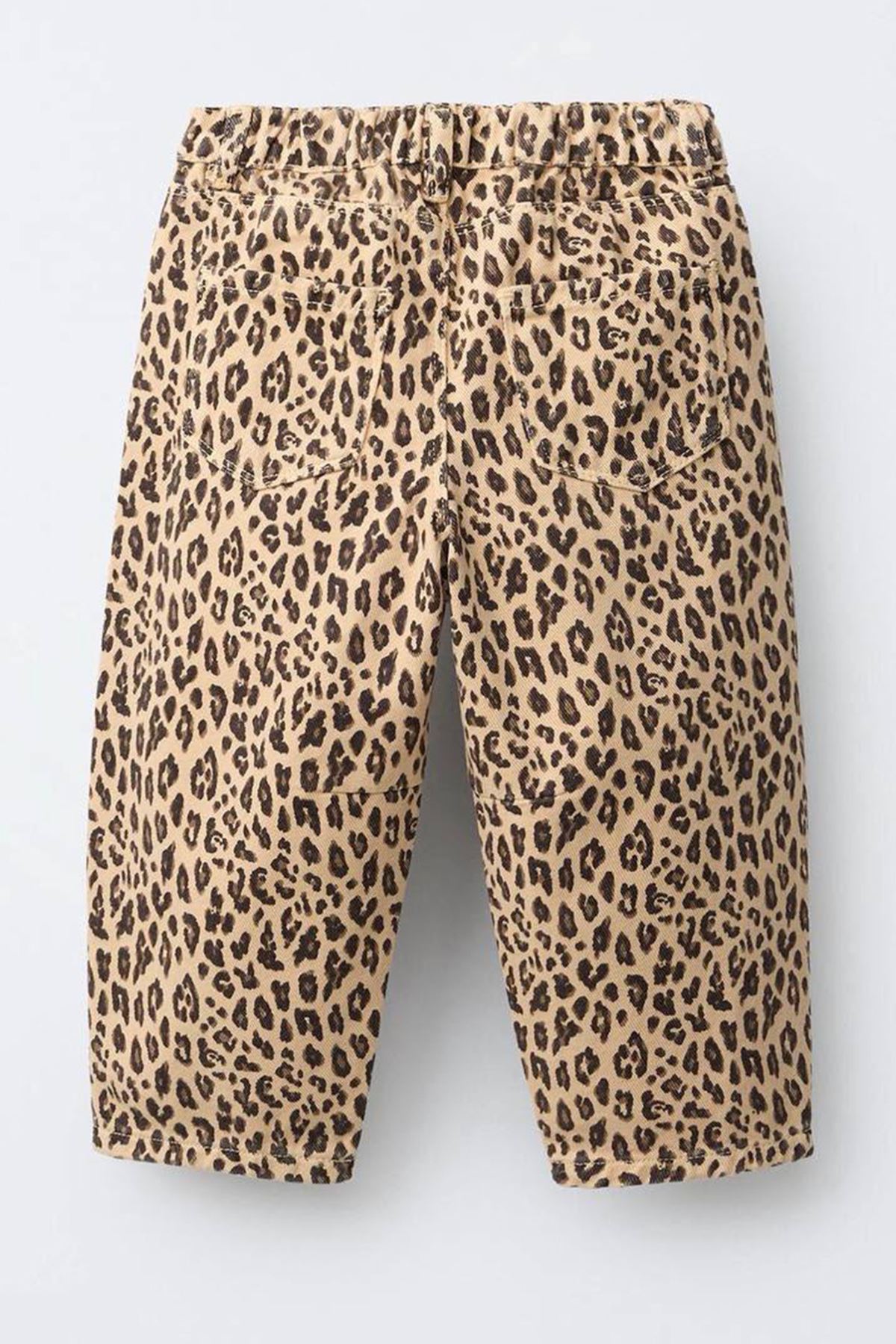 Leopar Desenli Kız Çocuk Kot Pantolon - Leopar