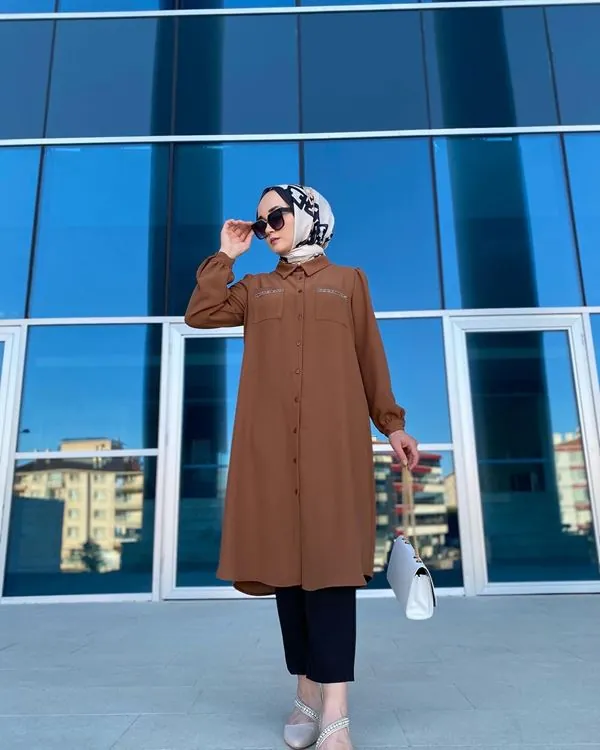 Cep Taş Detaylı tunik