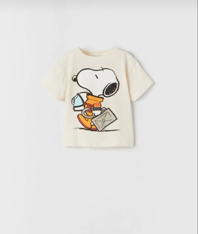 Miniğimin Cicileri Unisex ön köpek baskılı tek tişört - Krem