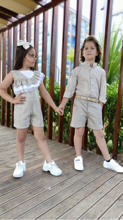 Minigimin Cicileri Erkek Kız Kardeş Kombini(tekli satış fiyatıdır) - BejKız